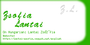 zsofia lantai business card